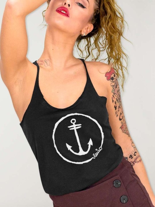 The anchor logo Tank Top Woman - Black