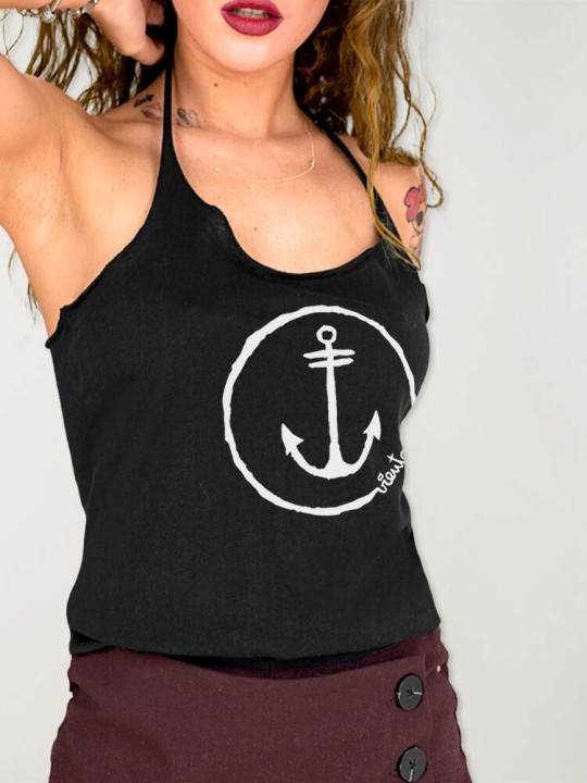 The anchor logo Tank Top Woman - Black