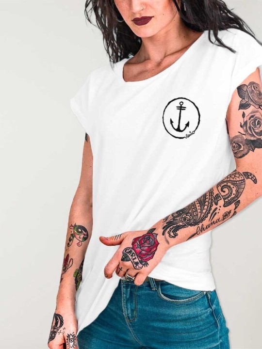 Camiseta de Mujer Blanca Viento Team