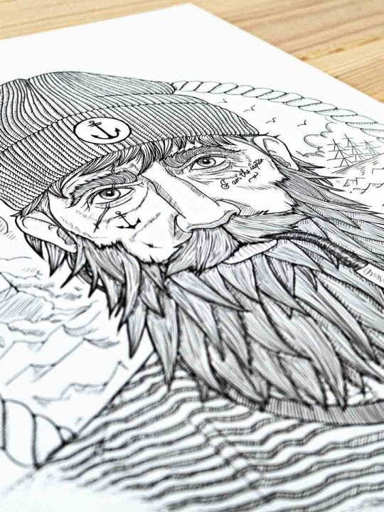 Illustration White The Real Captain