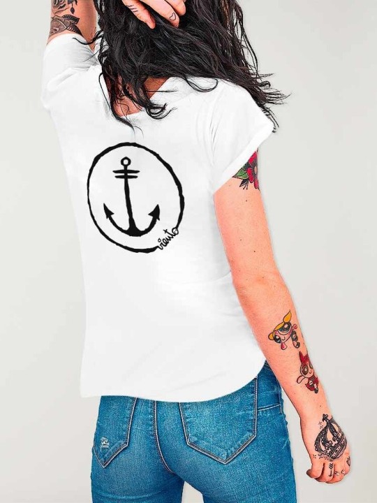 Camiseta de Mujer Blanca Viento Team