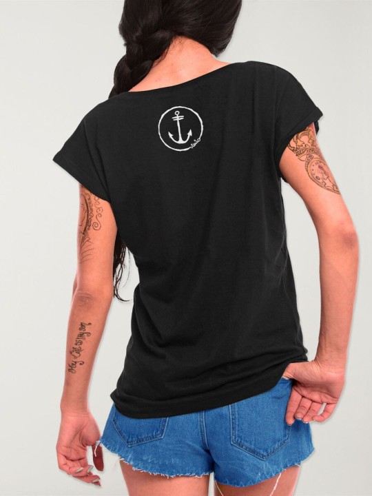 Camiseta de Mujer Negra Pirate Life