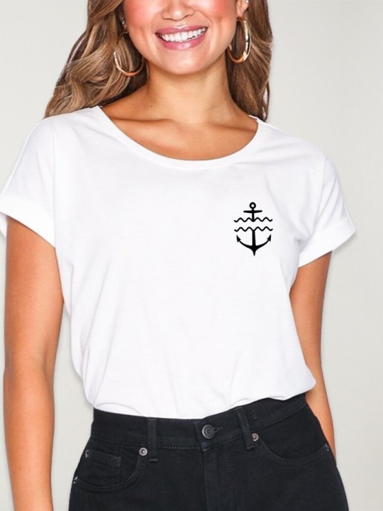 Camiseta de Mujer Blanca Surfers Club Classics