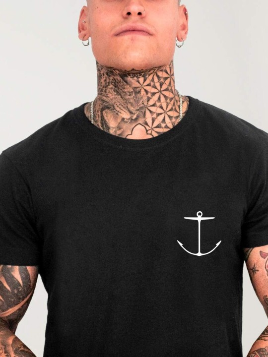 T-shirt Homme Noir Pipe Spot