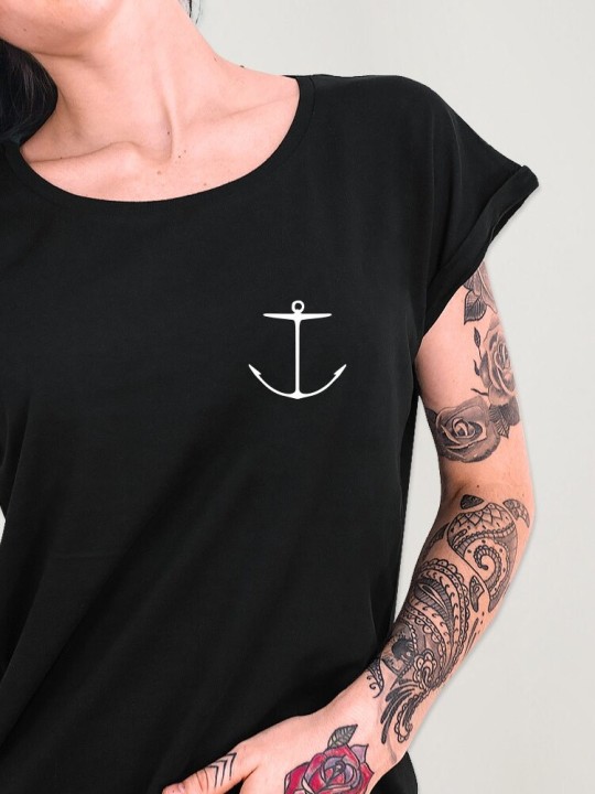 Camiseta de Mujer Negra Pipe Spot