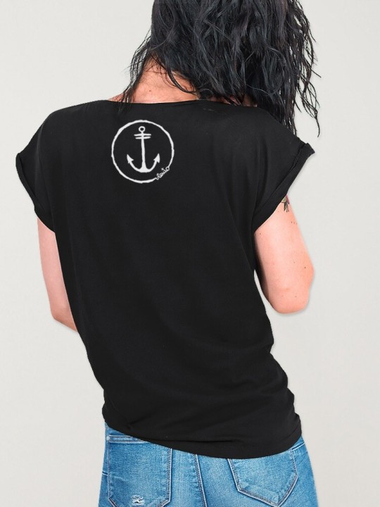 Camiseta de Mujer Negra Pipe Spot
