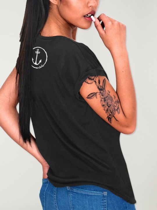 Camiseta de Mujer Negra Star Lighthouse