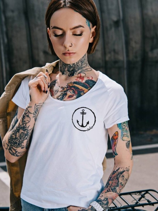 Camiseta de Mujer Blanca Viento Team