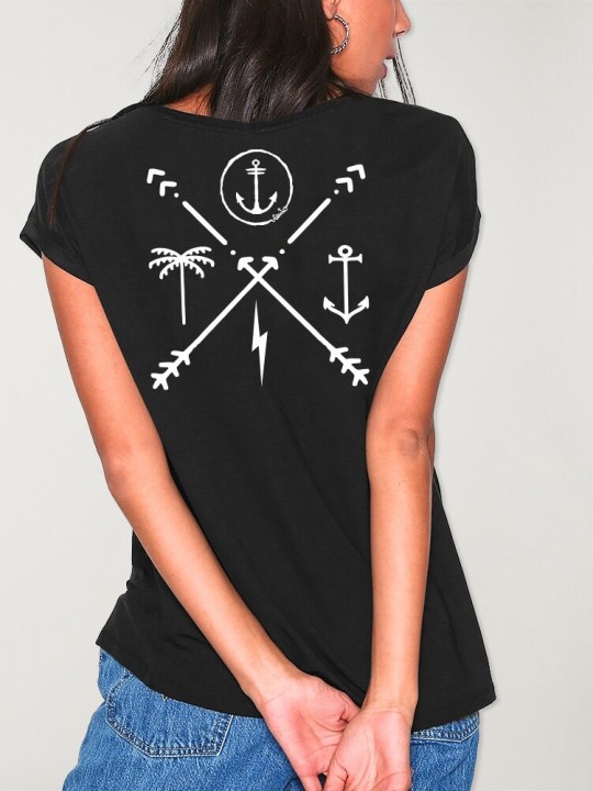 Camiseta de Mujer Negra Arrows