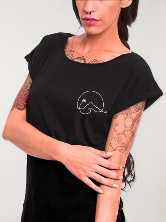 Camiseta de Mujer Negra North Shore