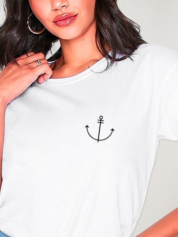 T-shirt Femme Blanc Beach House
