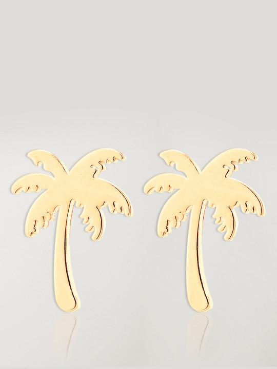 Earrings in gold Golden Palm