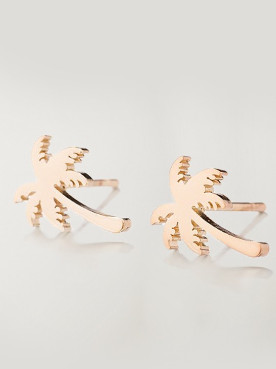 Earrings in gold Golden Palm