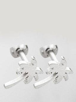 Earrings Silver Palm