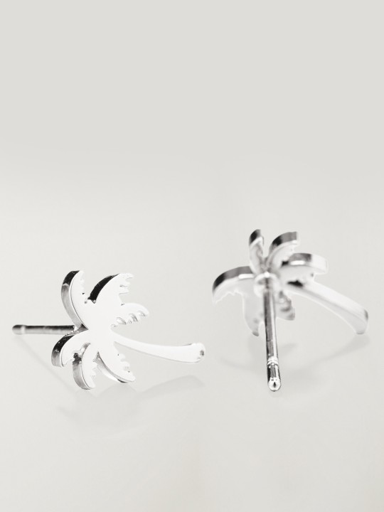 Earrings Silver Palm