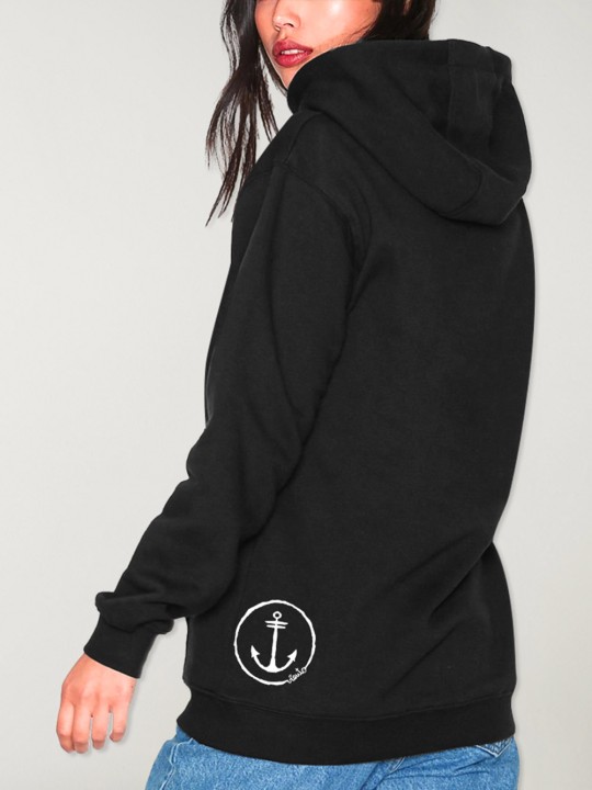 Women Hoodie Black Star Lighthouse