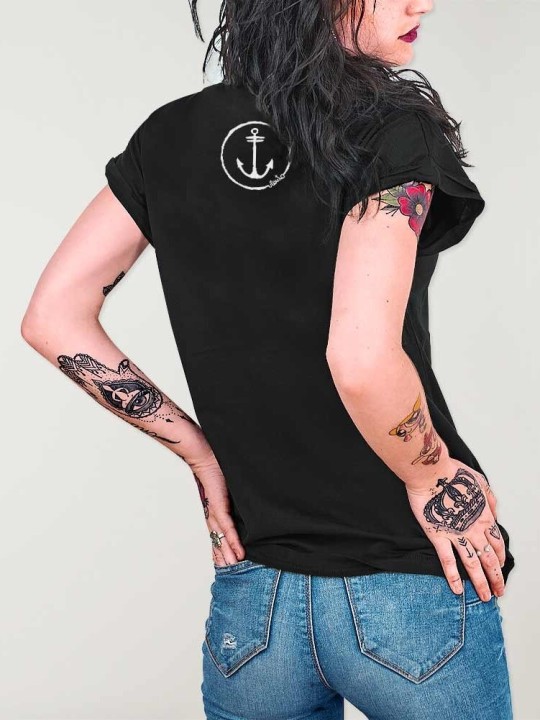 Women T-shirt Black Coco Surf Team