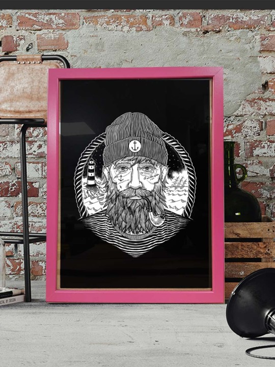 Picture with frame Dark Captain