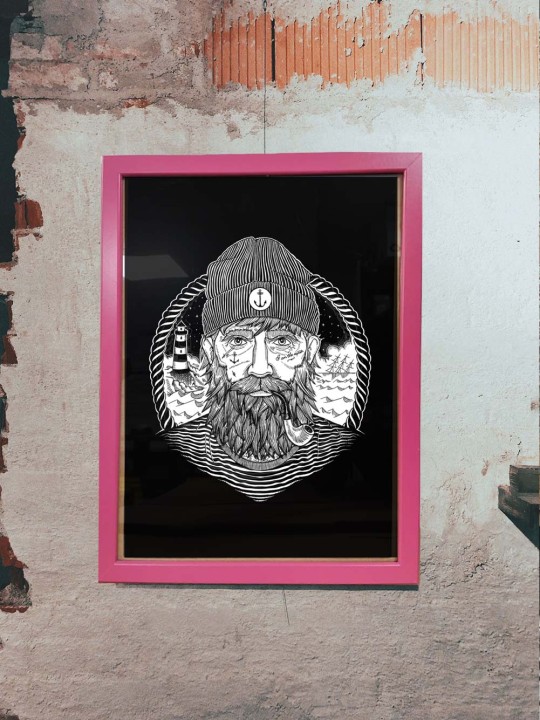 Immagine con cornice Dark Captain