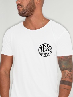 Men T-Shirt Open neck White Adventure
