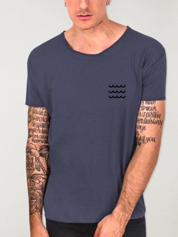 Camiseta de Hombre Cuello Abierto Oceano Swell