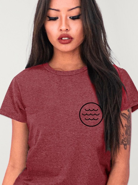 T-shirt Unisex Burgunderrot Tube