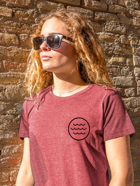 T-shirt Unisex Burgunderrot Tube
