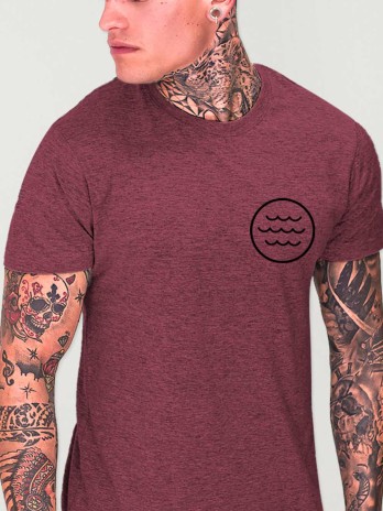 Camiseta de Hombre Burdeos Tube