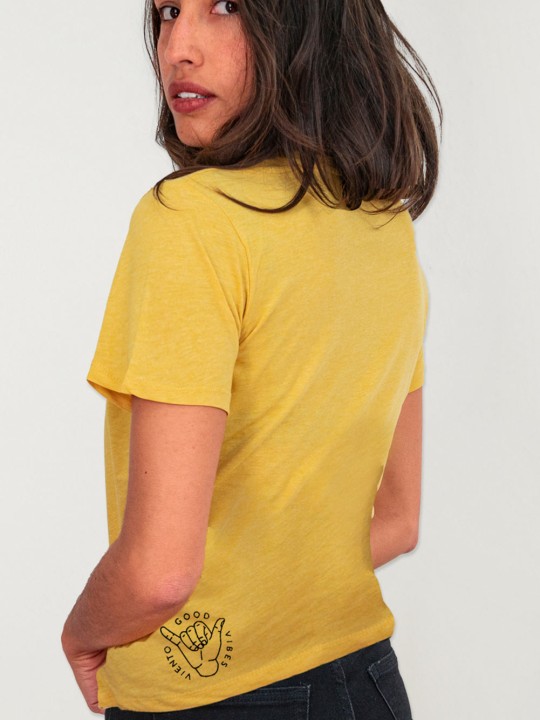 Unisex T-Shirt Mustard Smiley Palm