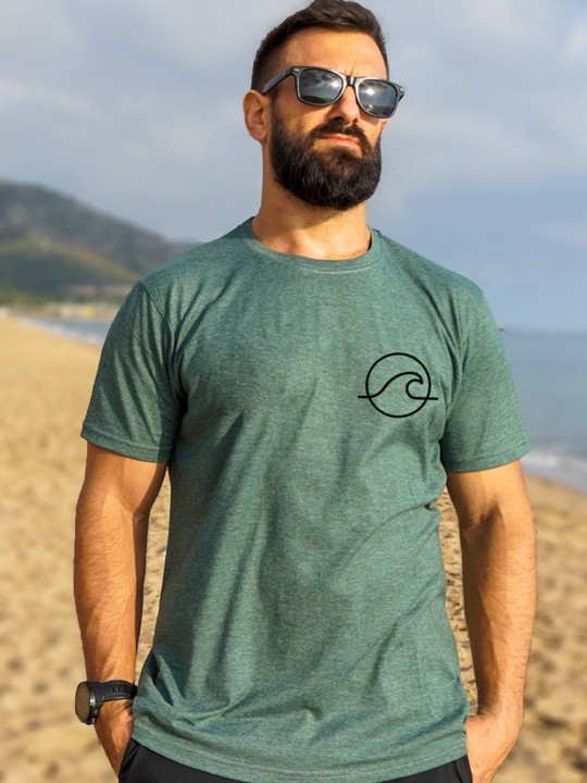 Men T-Shirt Green Ride