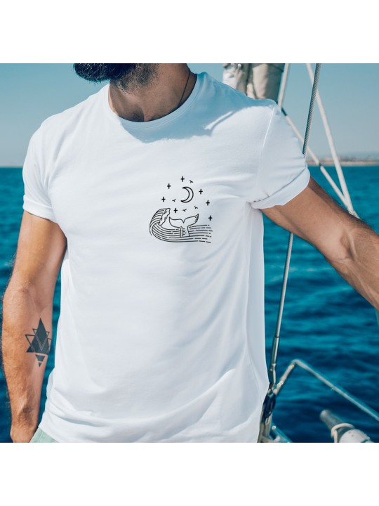Men T-Shirt White Ocean Vibes