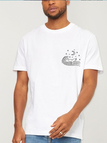 Men T-Shirt White Ocean Vibes