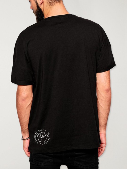 Men T-Shirt Black Crossed Anchors