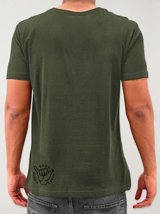 Men T-Shirt Khaki Aloha