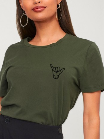 Maglietta Unisex Kaki Aloha