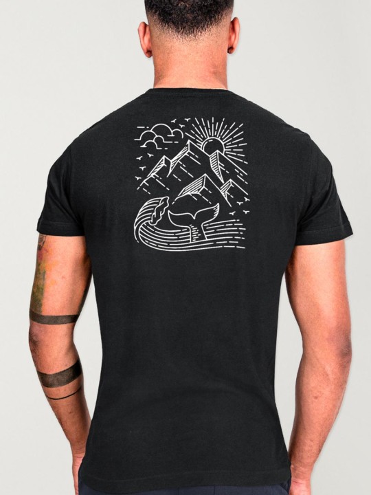 T-shirt Herren Schwarz Vibes North