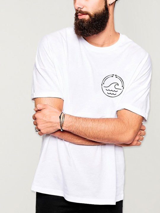 T-shirt Herren Weiß Coral  OUTLET