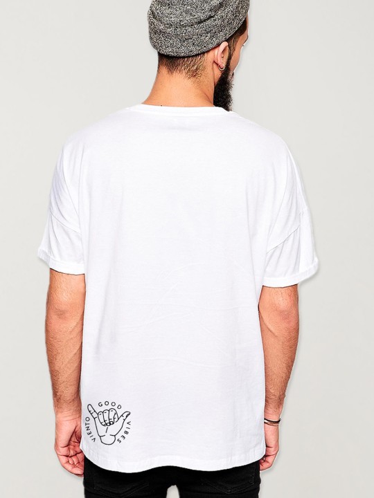 T-shirt Homme Blanc Coral OUTLET